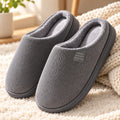 Chaussons fourrés gris