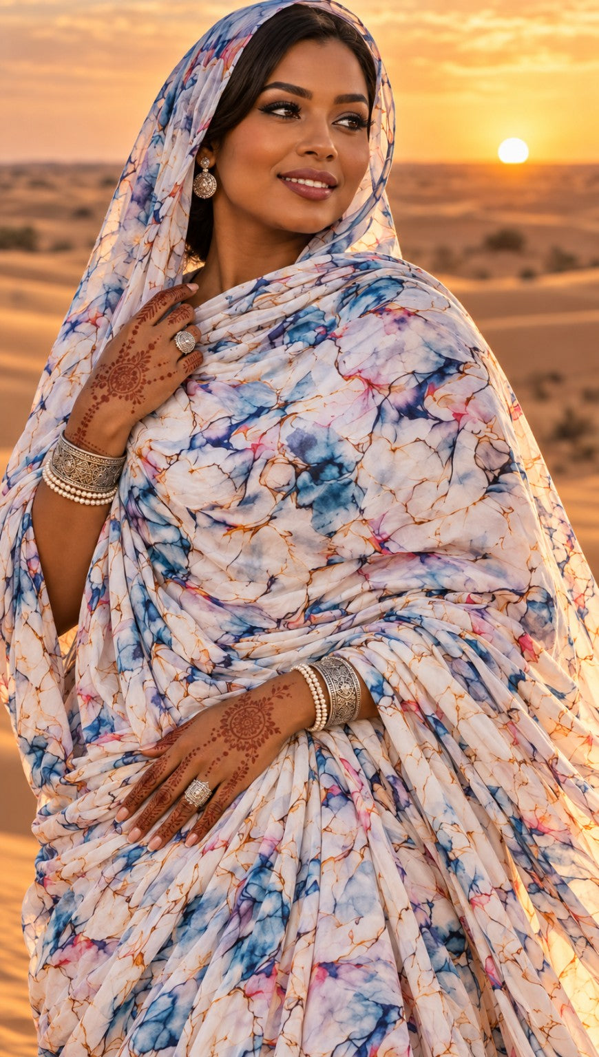 Maylouss cotton thioup de Mauritanie multicolore – portrait