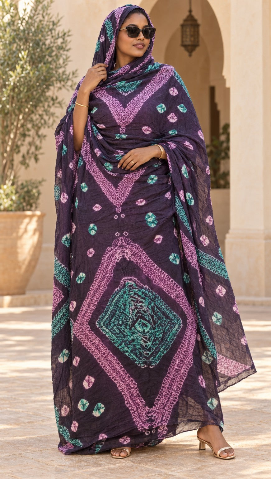 Meulfa thioup multicolore mauve de Mauritanie – portée