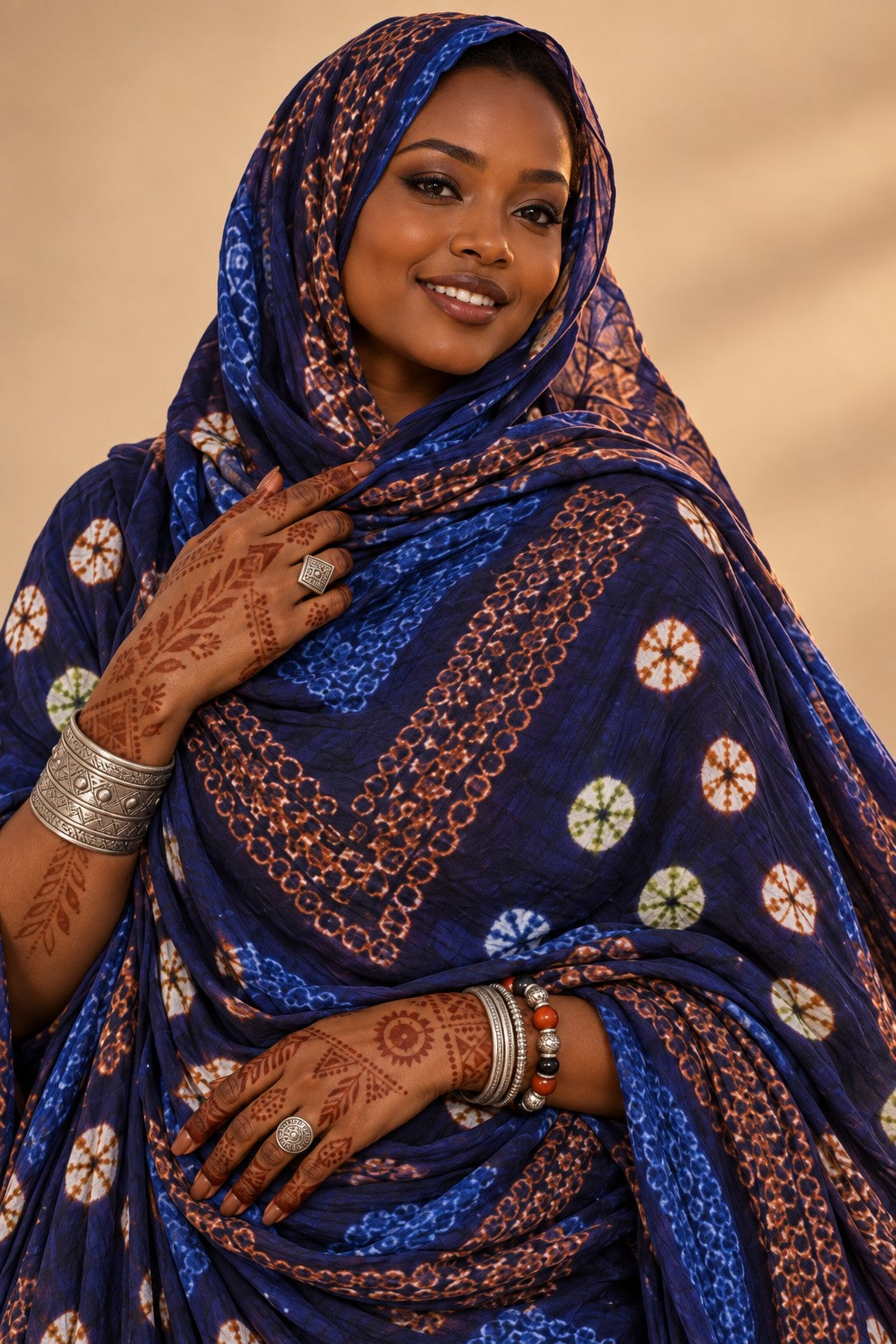 Meulfa thioup multicolore de Mauritanie – portrait