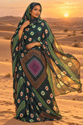 Meulfa thioup vert de Mauritanie portée en extérieur