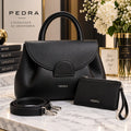 Ensemble PEDRA noir 30 cm avec sac, pochette et bandoulière