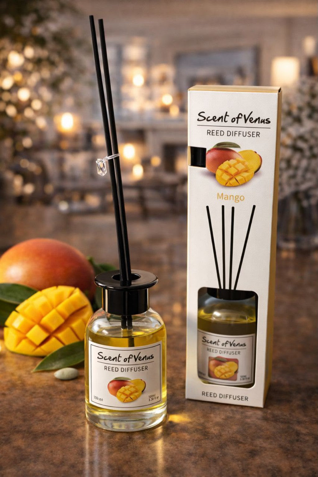 Diffuseur à bâtonnets Scent of Venus senteur Mangue 100 ml